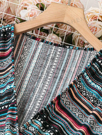 My Western Striped V-Neck Sleeveless Waist-Tie Dress My Western