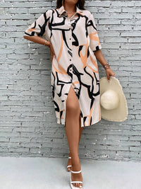 My Western Plus Allover Print Button Front Shirt Dress My Western