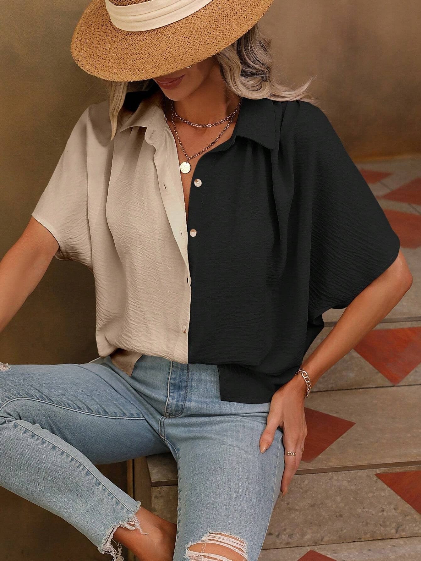 My Western 2 Ton Cap Sleeve Western Top Shirt