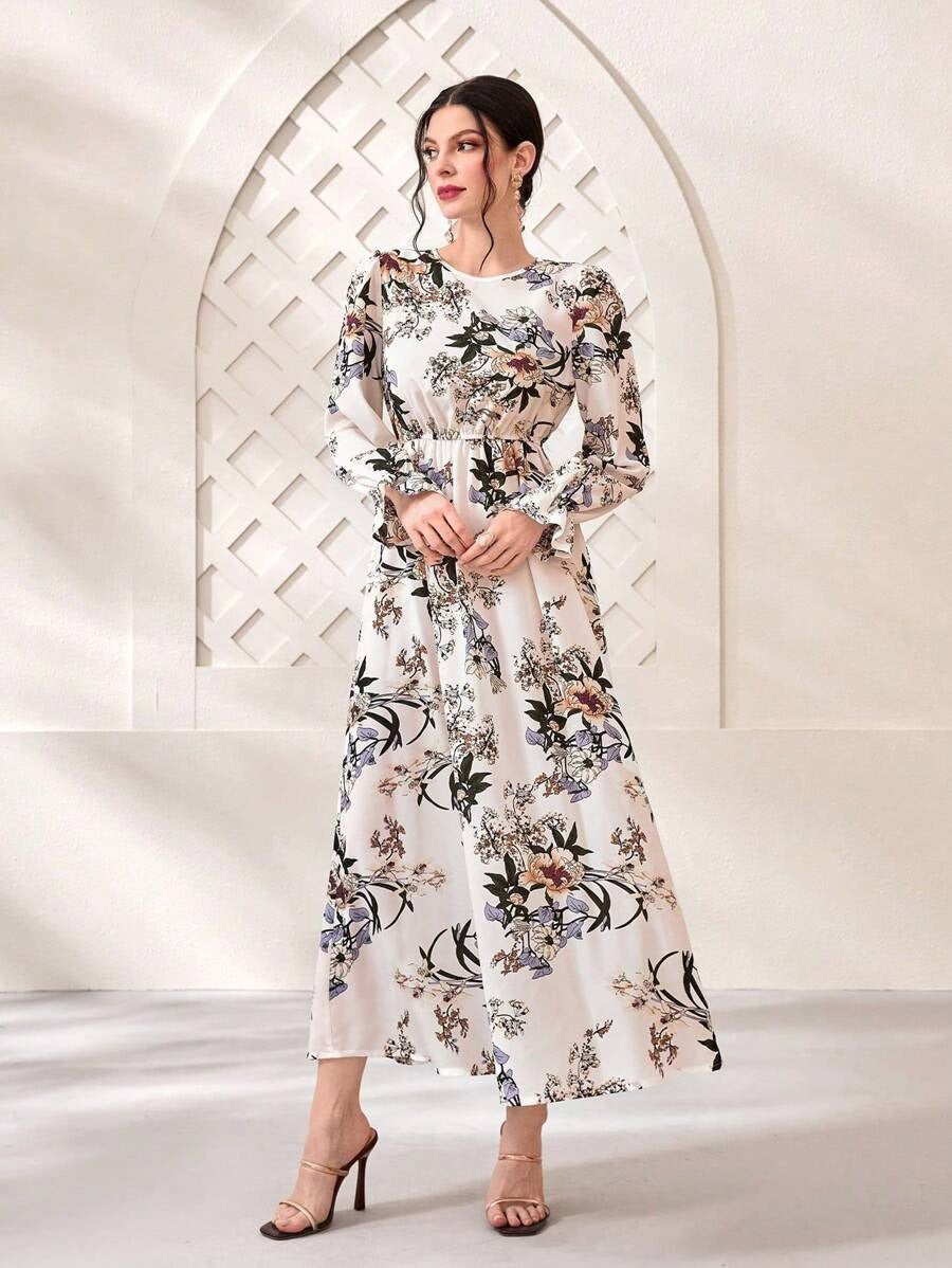 My Western  white printed maxi dress My Western