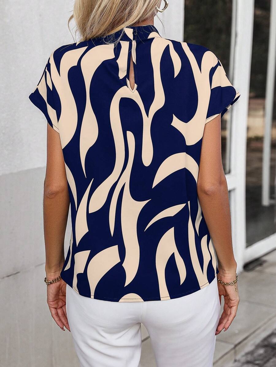 My Western Geometric Half Sleeve Printed Top My Western