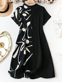 My Western blaCK half Print Dress My Western