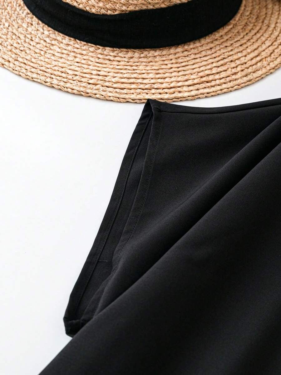My Western blaCK half Print Dress My Western