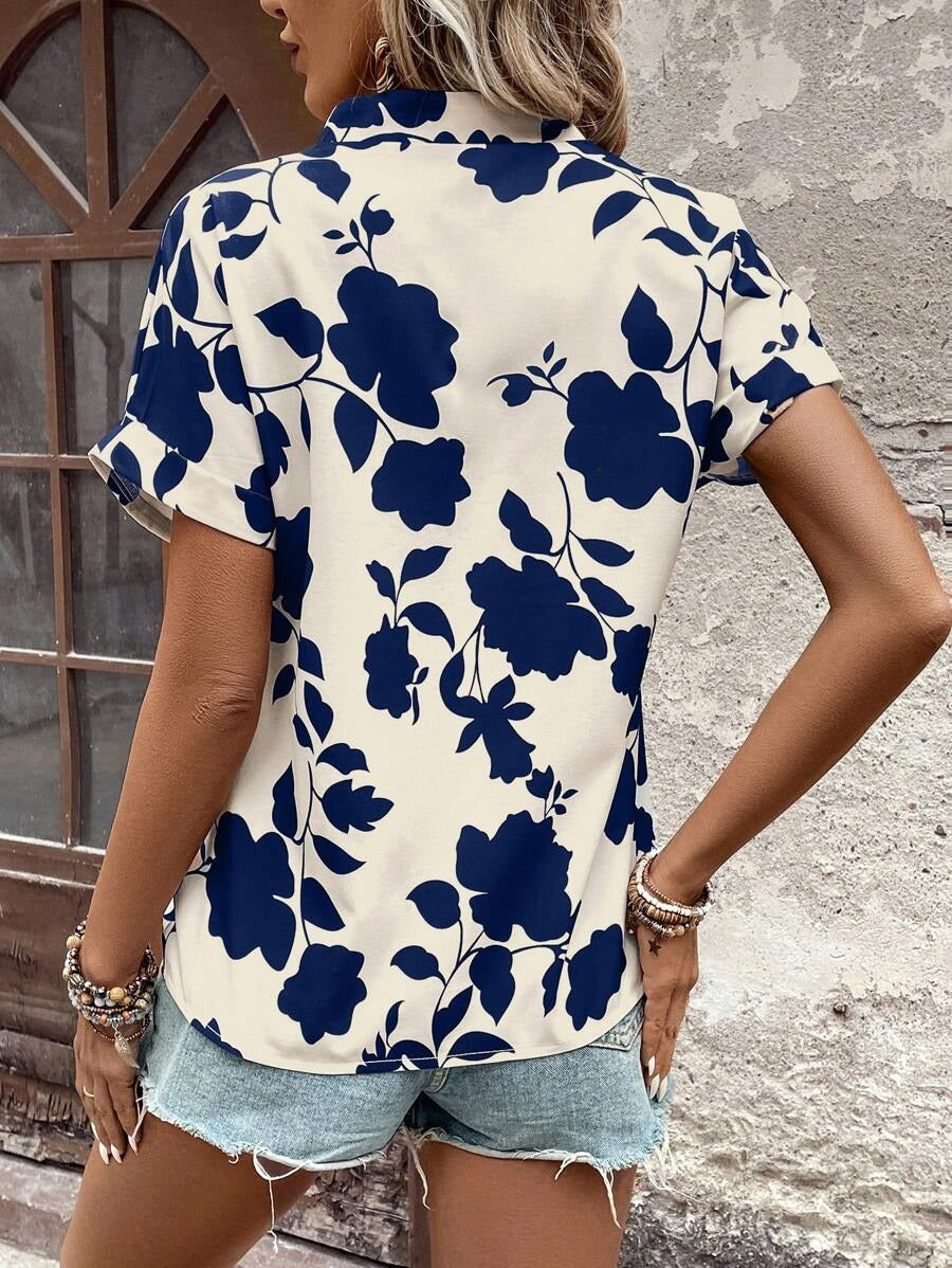 My Western Half Sleeve Floral Print Top