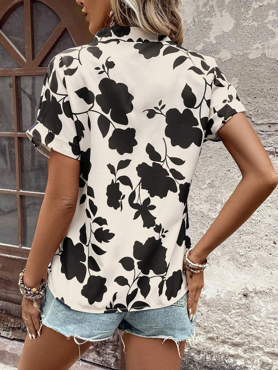 My Western Half Sleeve Floral Print Top