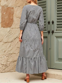 MyWestern black and white gingham maxi dress My Western