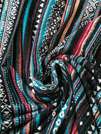 My Western Striped V-Neck Sleeveless Waist-Tie Dress My Western