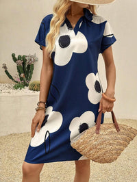 MyWestern Whimsical Blooms: Knee - Length Floral Dress - MyWestern