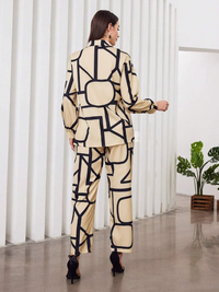 My Western Women's Cotton Floral Printed Shirt Collar Tunic with Trousers Co-Ord Set/Cotton Cord Set for Women My Western
