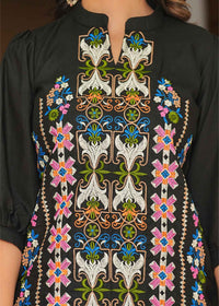 My Western Women's Rayon Embroidered Kurta Set for Women|Co-Ords Set|Tunic Pant Set|Coordinate Set My Western