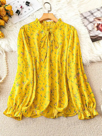 Women yellow printed top My Western