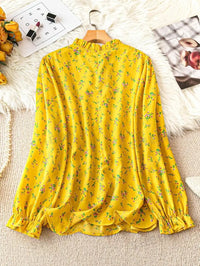 Women yellow printed top My Western
