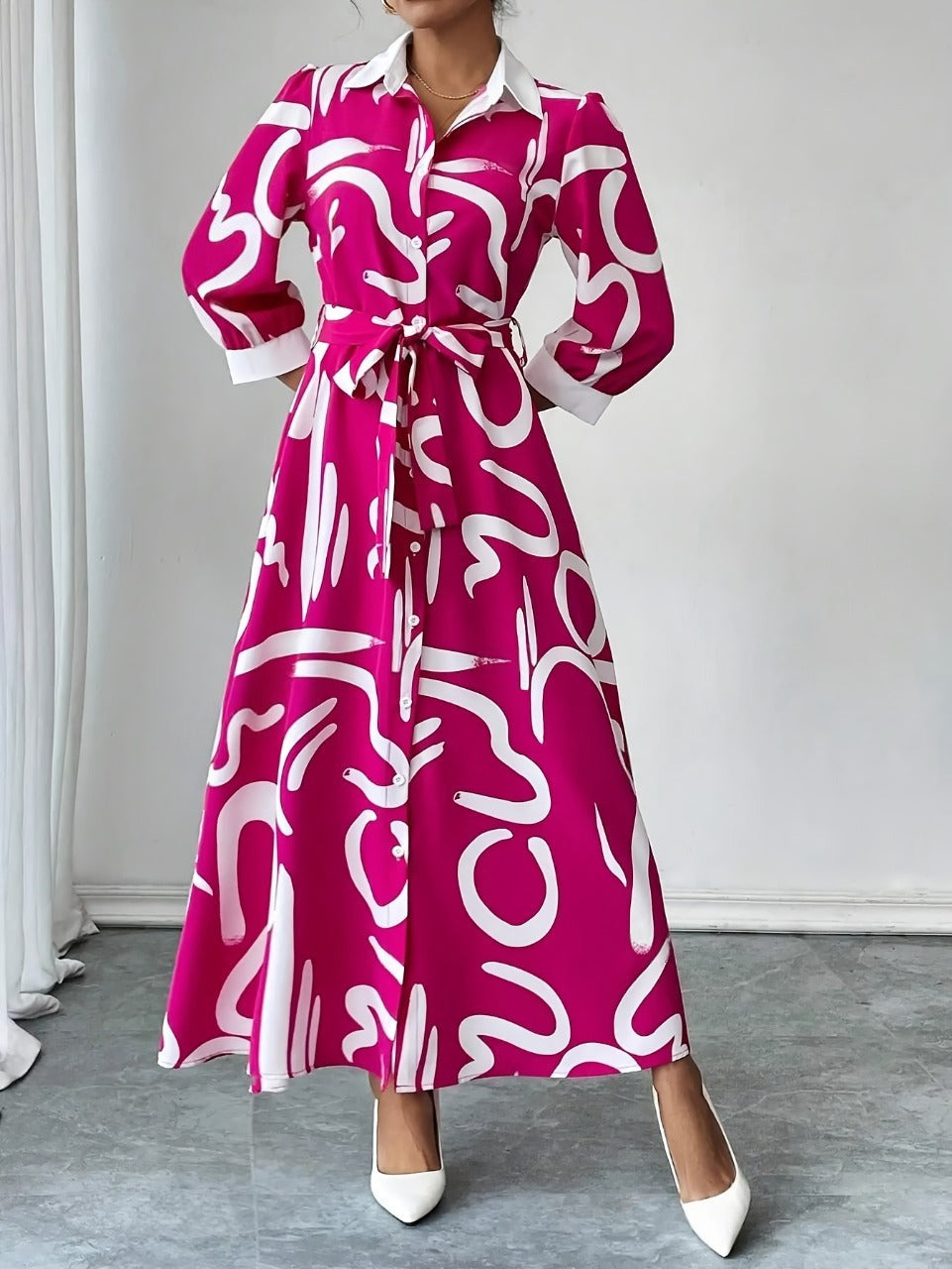 MyWestern Pink Pop Art Shirt Dress My Western