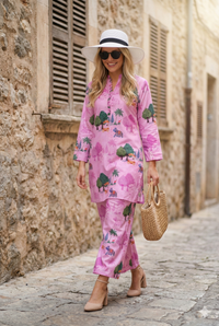 Soft Pink Printed Co-Ord Set for Women | Casual Comfort & Style