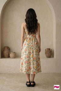 MyWestern Floral Bliss Strappy Midi Dress