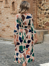 MyWestern Geo Print Belted Dress MyWestern