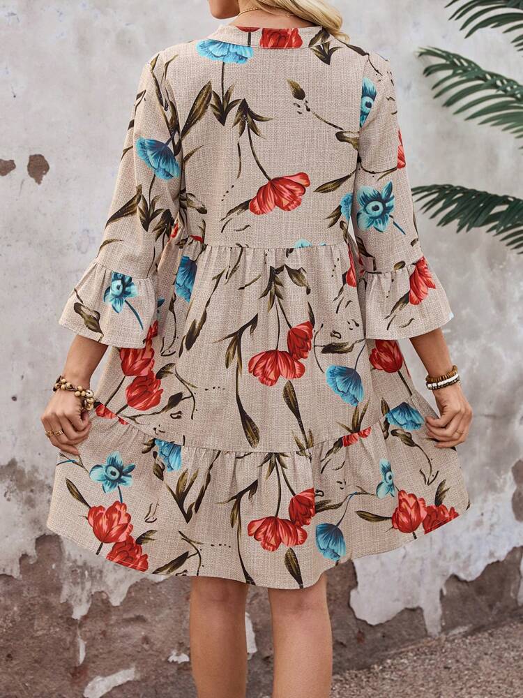 MyWestern Breezy Bloom Tiered Dress