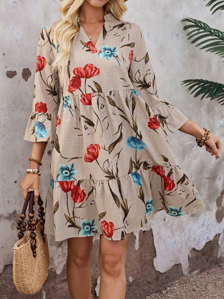 MyWestern Breezy Bloom Tiered Dress