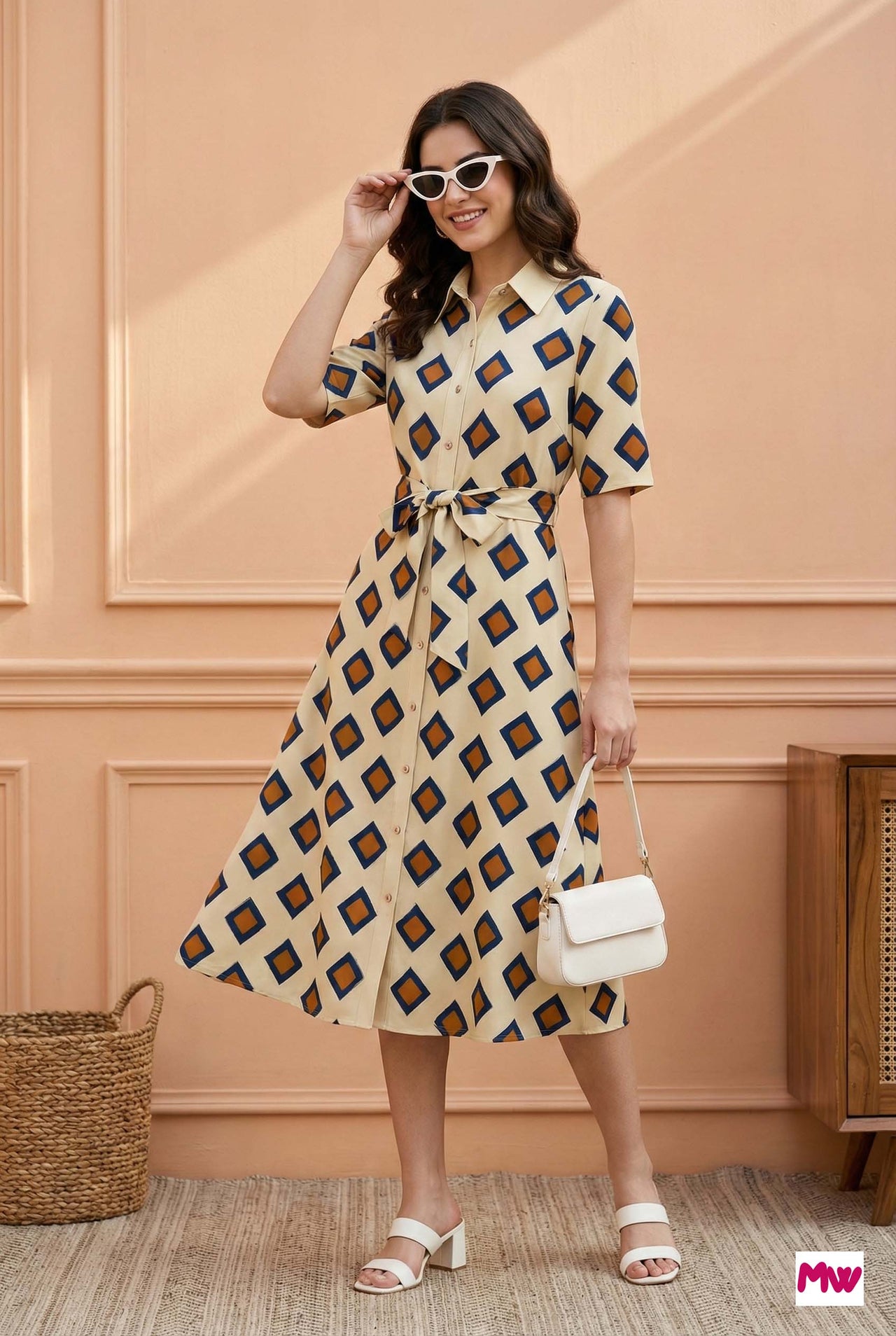 Mywestern Retro Rhythm Shirt Dress – Bold Prints, Everyday Polish