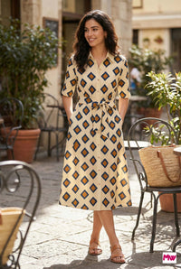 Mywestern Retro Rhythm Shirt Dress – Bold Prints, Everyday Polish