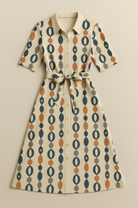 Mywestern Sunset Stroll Shirt Dress – Chic Print, Everyday Ease