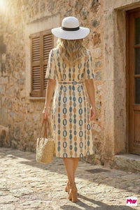 Mywestern Sunset Stroll Shirt Dress – Chic Print, Everyday Ease