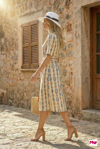 Mywestern Sunset Stroll Shirt Dress – Chic Print, Everyday Ease