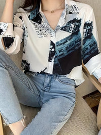 MyWestern Women's Monochrome Vintage Print Shirt My Western