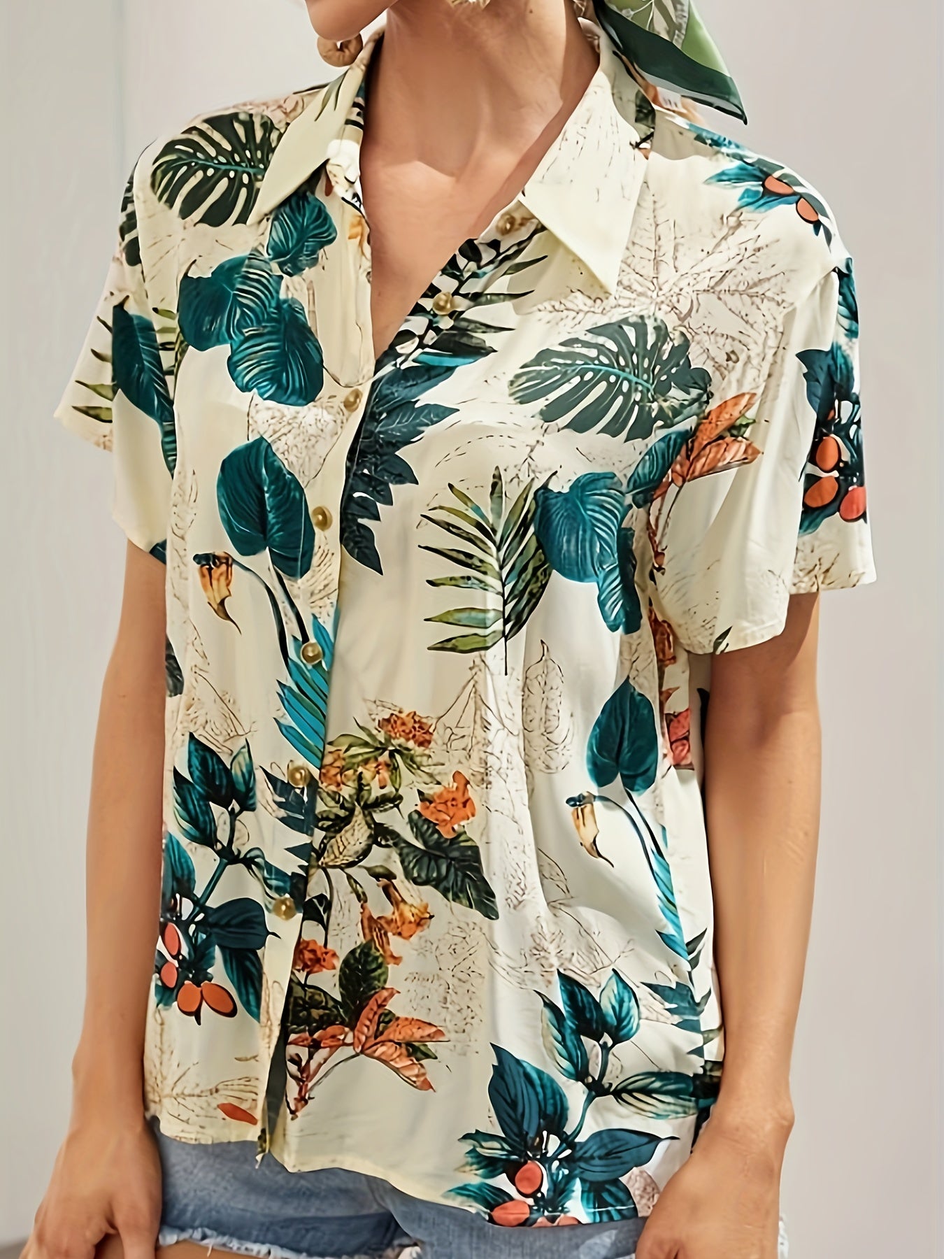 MyWestern Tropical Print Shirt