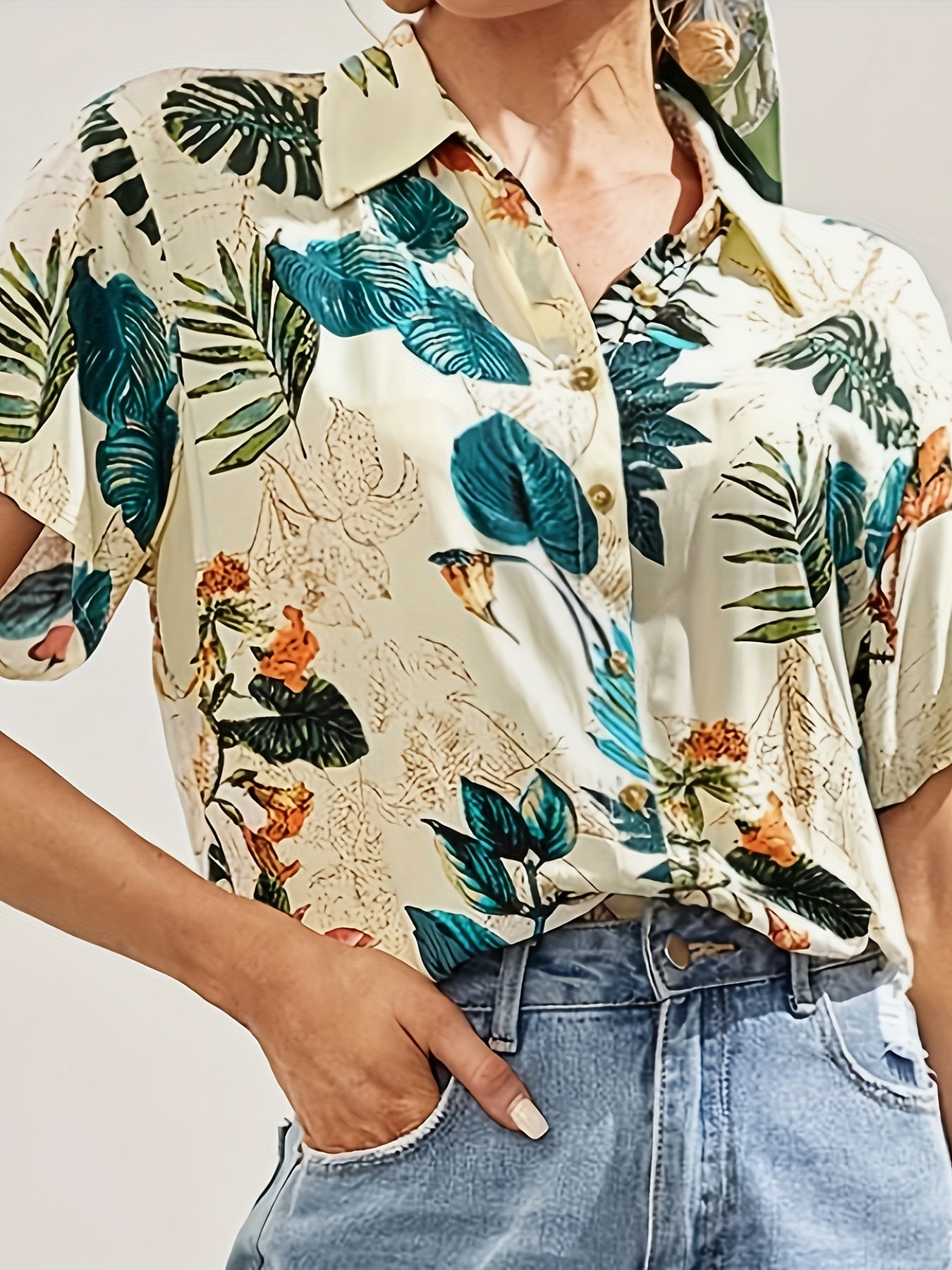 MyWestern Tropical Print Shirt