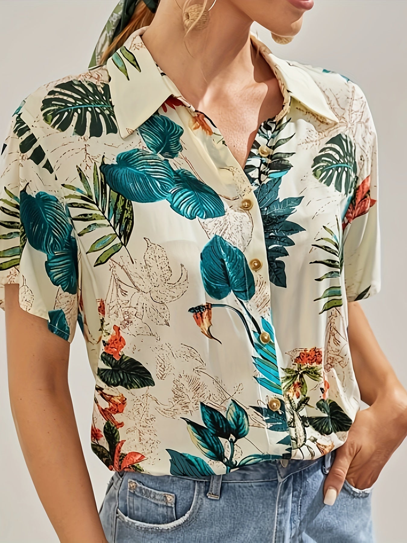 MyWestern Tropical Print Shirt