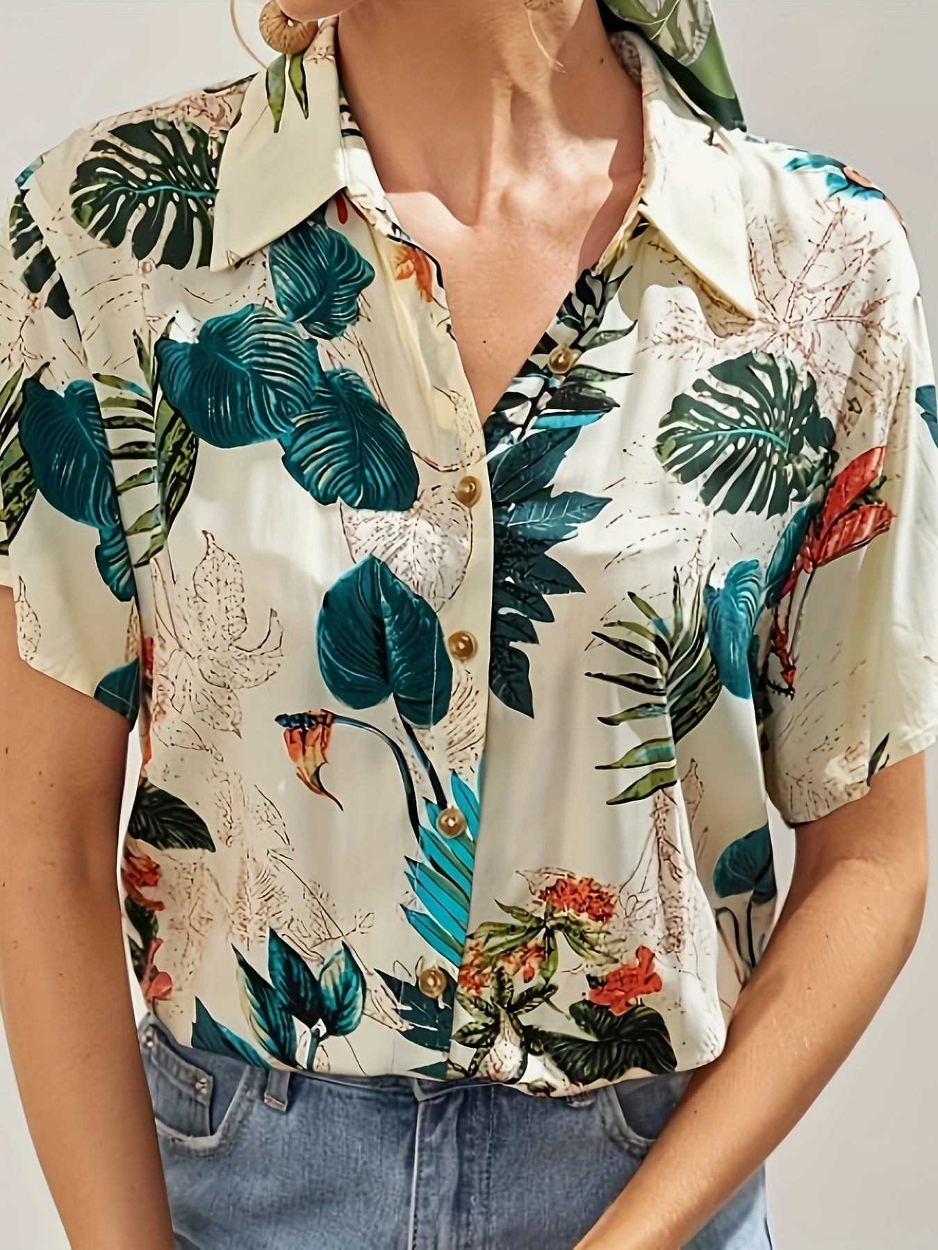 MyWestern Tropical Print Shirt