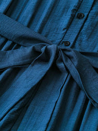 My Western Plus Solid Tiered Hem Belted Maxi Dress My Western
