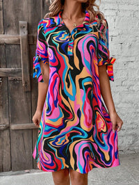 My Western designer color printed midi dress My Western