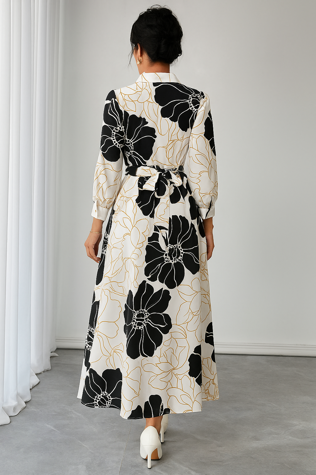 MyWestern monochrome floral dress My Western