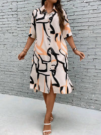 My Western Plus Allover Print Button Front Shirt Dress My Western