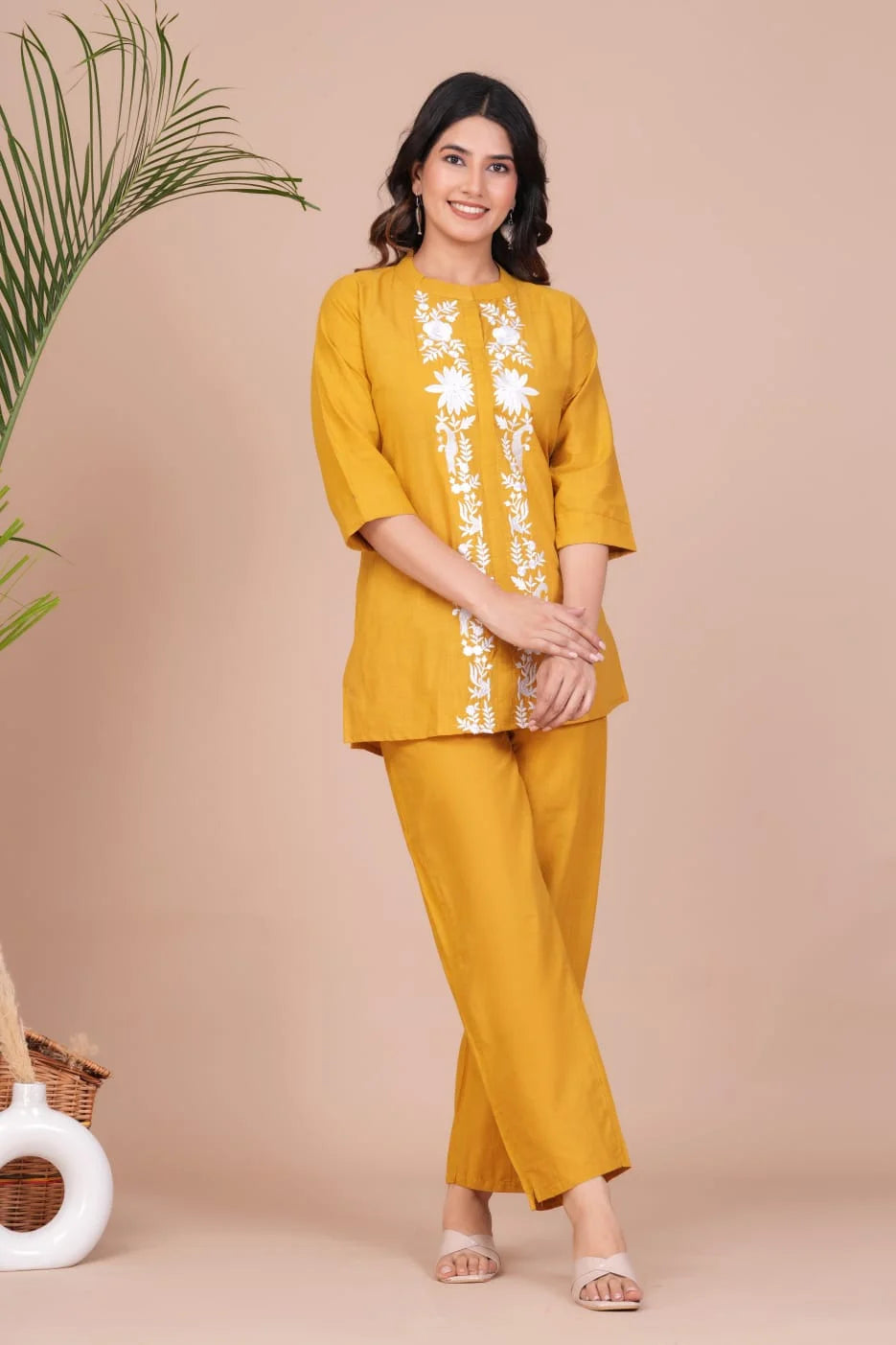 My Western Designer Yellow Co-Ord Set