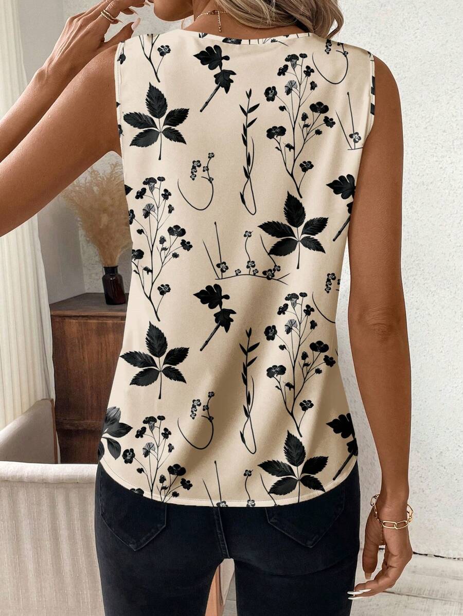 MyWesternPrint Rolled-Up Short Sleeves Round Neckline Relaxed Fit Top For Women & Girls WesternLove