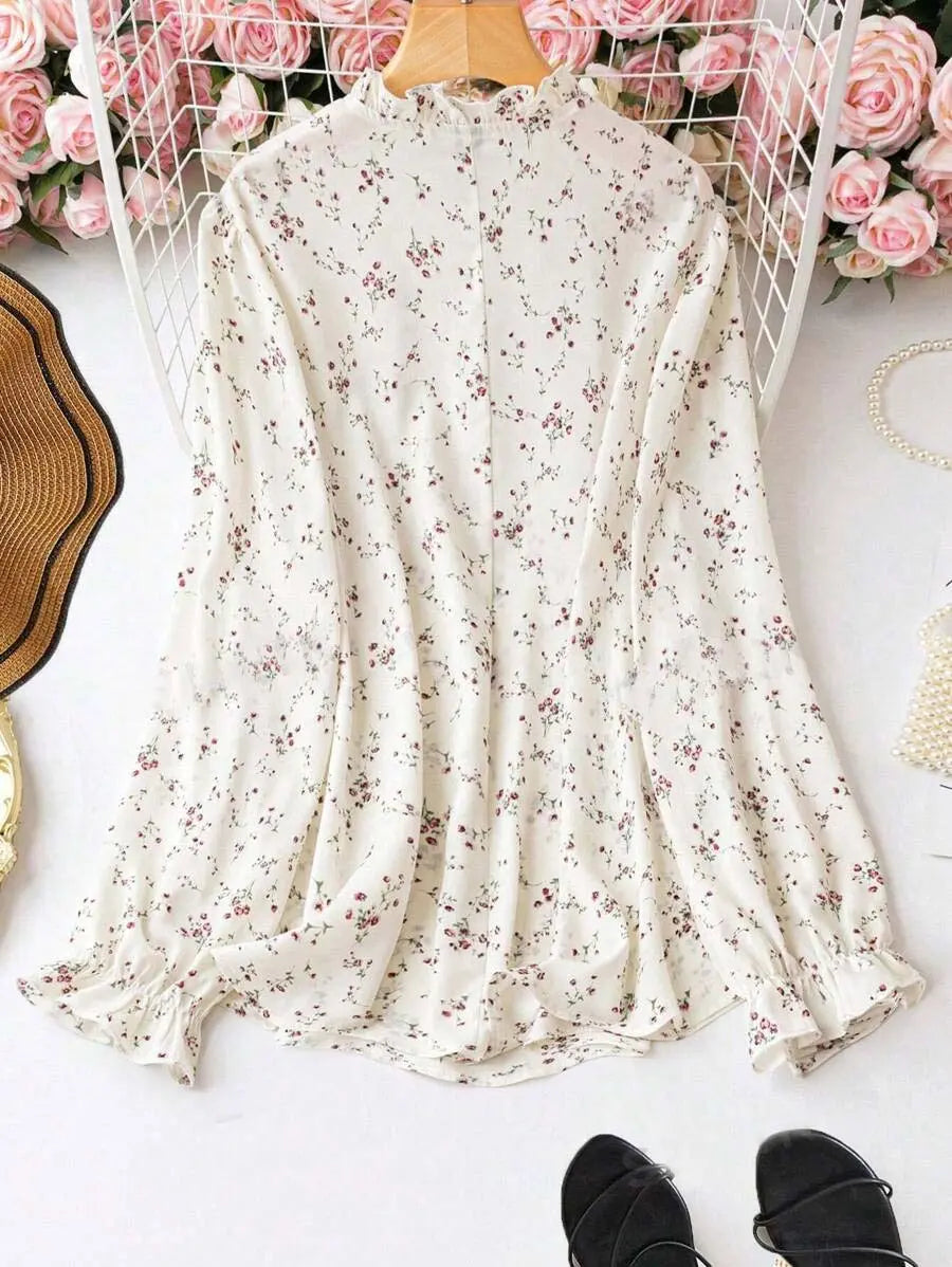 Cream printed designer top My Western