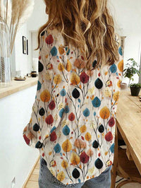 Women's Autumn Leaf Print Button-Down Shirt – Lightweight MyWestern