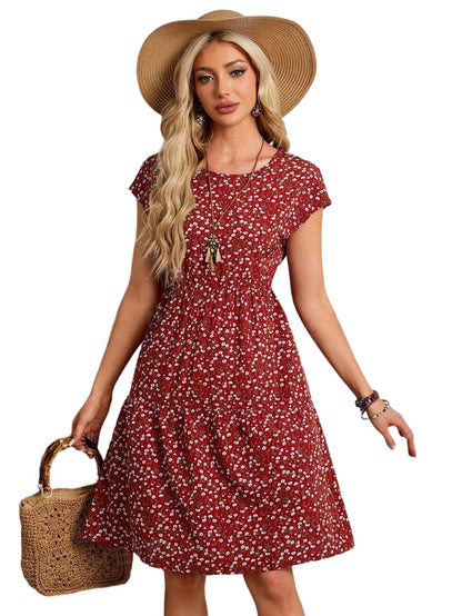 My Western Women Red Printed Dress