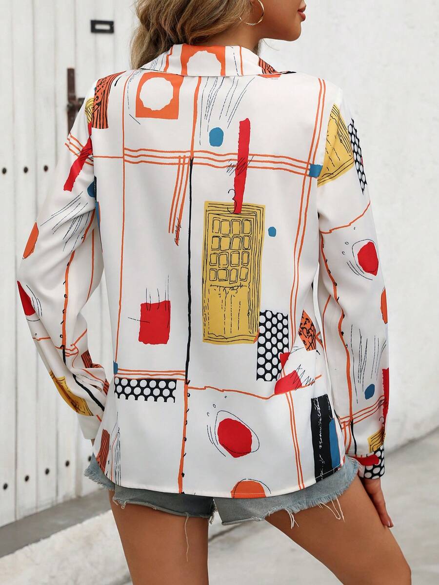 Stylish Abstract Print Rayon Shirt for Women MyWestern
