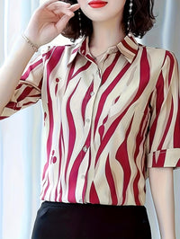 Designer Women's Printed Rayon Shirt Top My Western