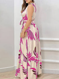 MyWestern Women's Casual Sleeveless Dress with Botanical Print My Western