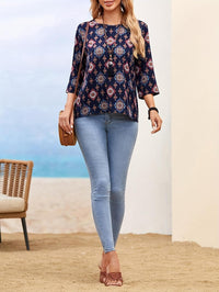 Women's Printed Rayon Shirt Top for Women My Western