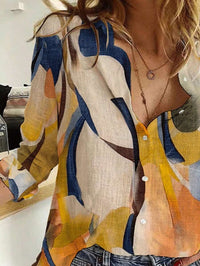 Women's Abstract Print Lightweight Button-Down Shirts MyWestern