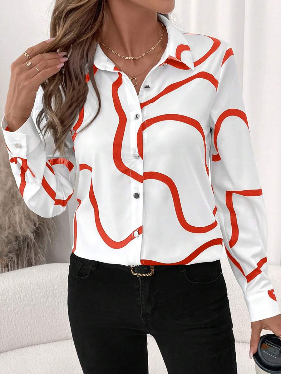 Color Cascade Statement Shirt for Women MyWestern