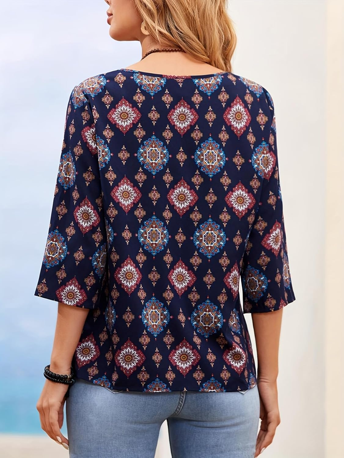 Women's Printed Rayon Shirt Top for Women