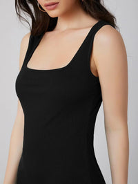 My Western Women's Black One Piece Dresses |Knee-Length Dress | Bodycon Western Dress for Women| Midi Short Dress My Western