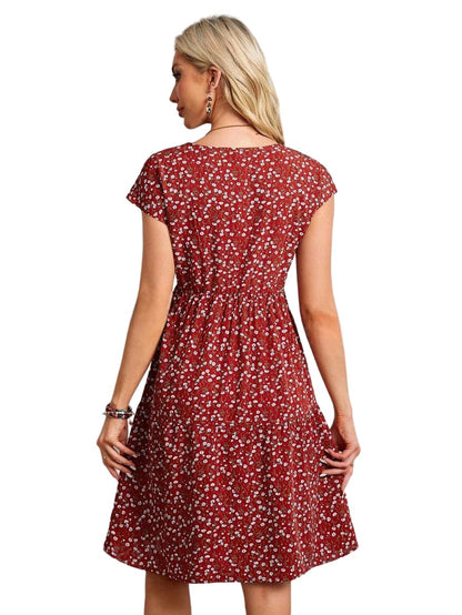 My Western Women Red Printed Dress